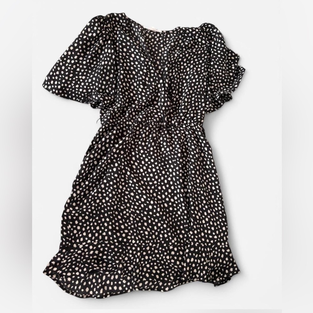 Black and white polka dot dress